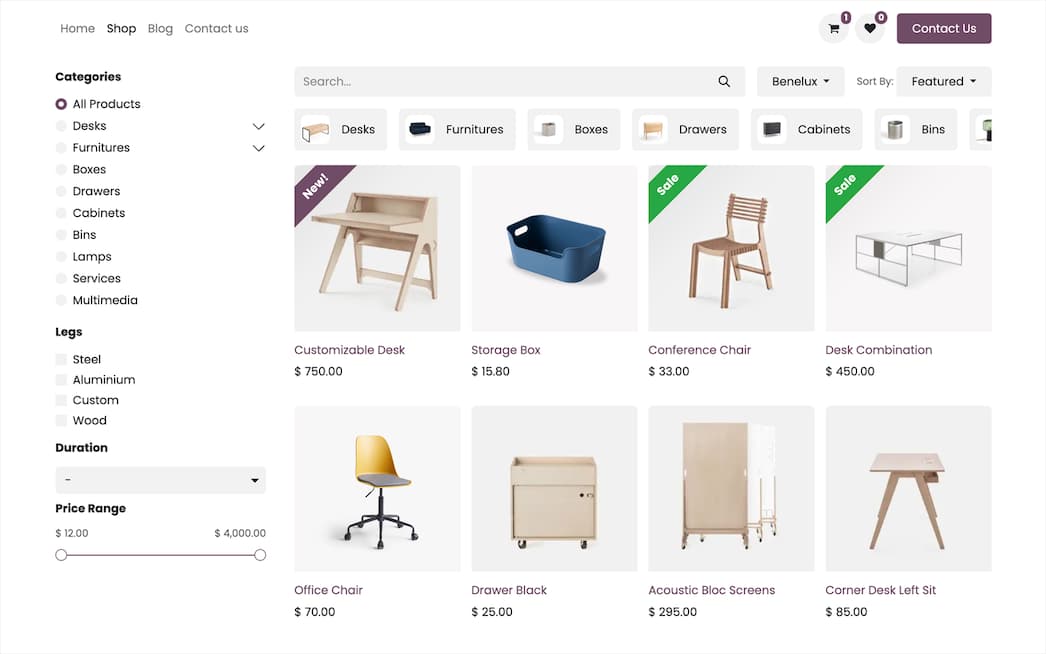 E-commerce & Catalogue en ligne