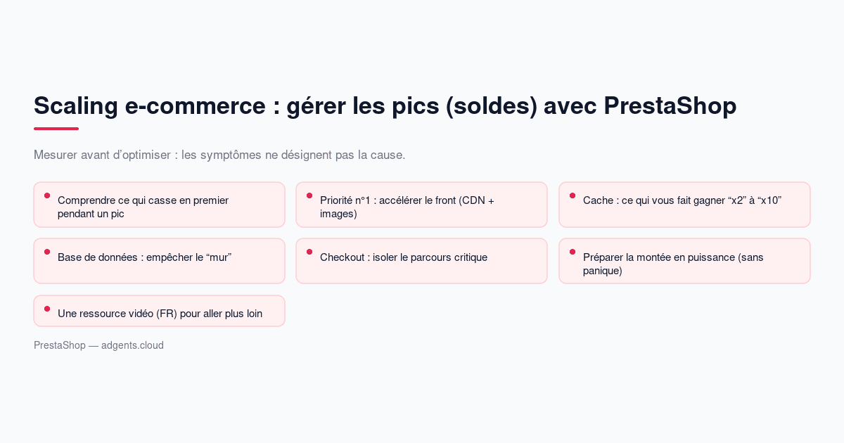 Scaling e-commerce : gérer les pics (soldes) avec PrestaShop